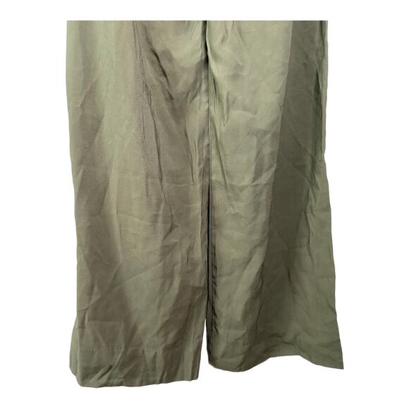 Revolve NONchalant Fabi Wide Leg Pleated Trouser Pant Olive Green Size Small - Picture 10 of 12